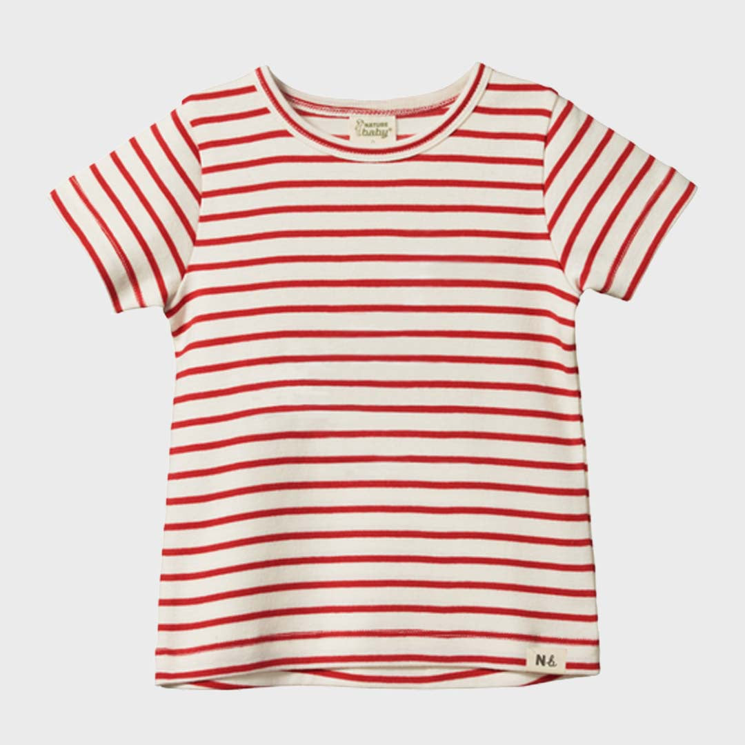 RIVER TEE | RED SAILOR STRIPE