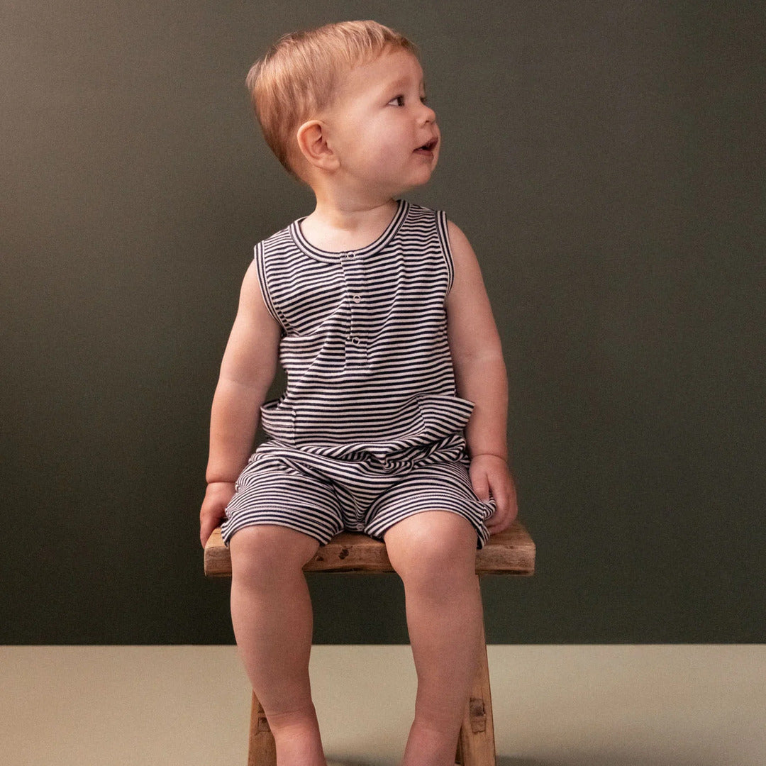 Camper Suit | Navy Stripe