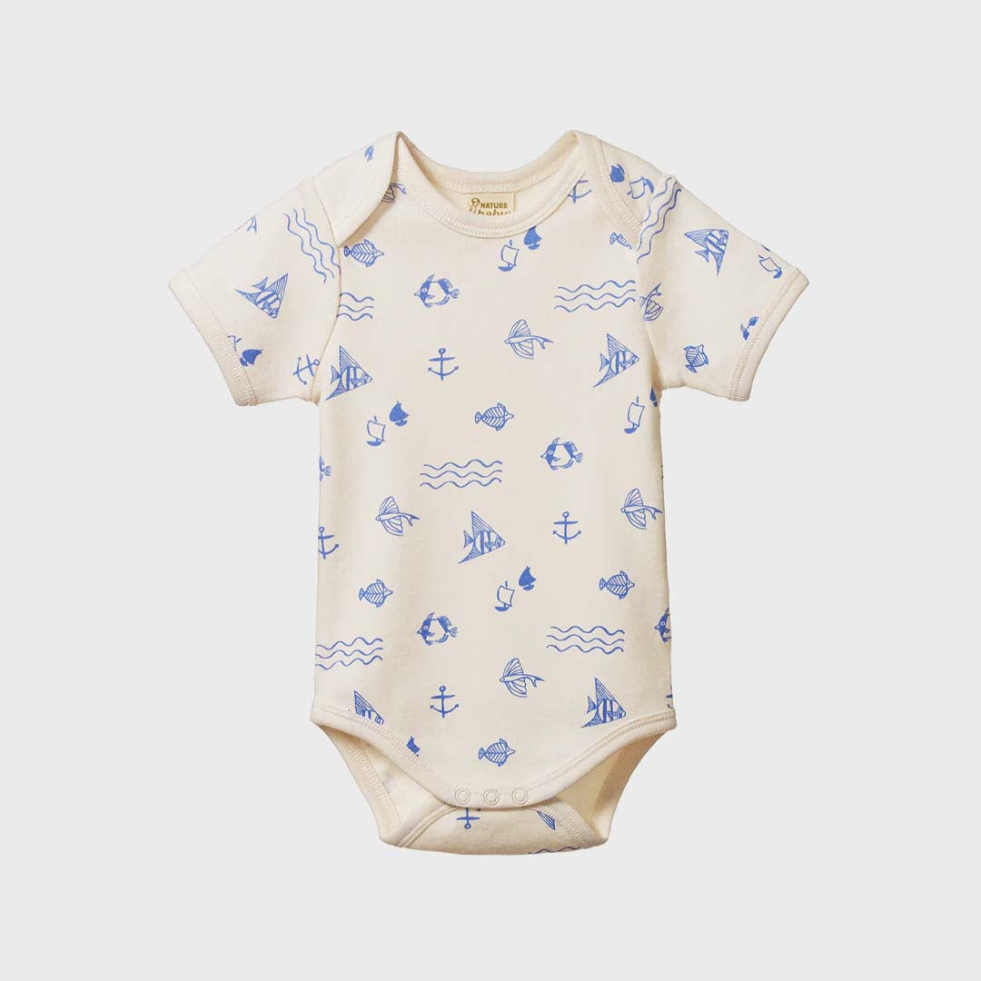 SHORT SLEEVE BODYSUIT | ATLANTIC PRINT