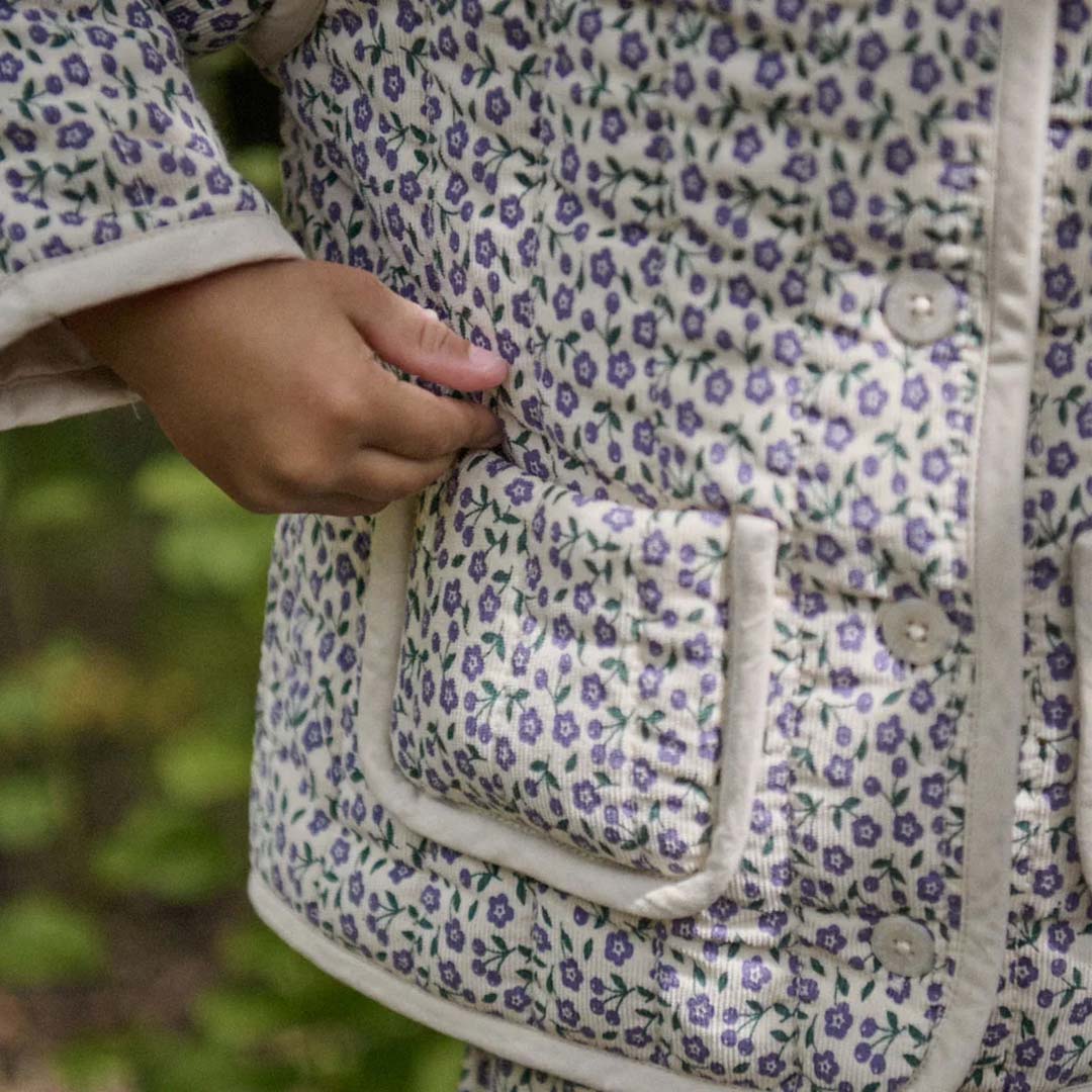 Edith Quilted Jacket | Briarwood Heron Print