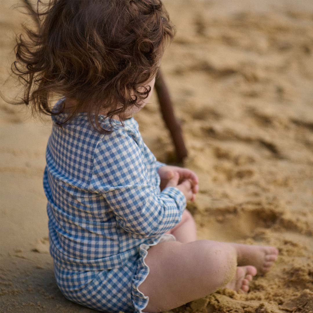 Splash Top | Blue Gingham
