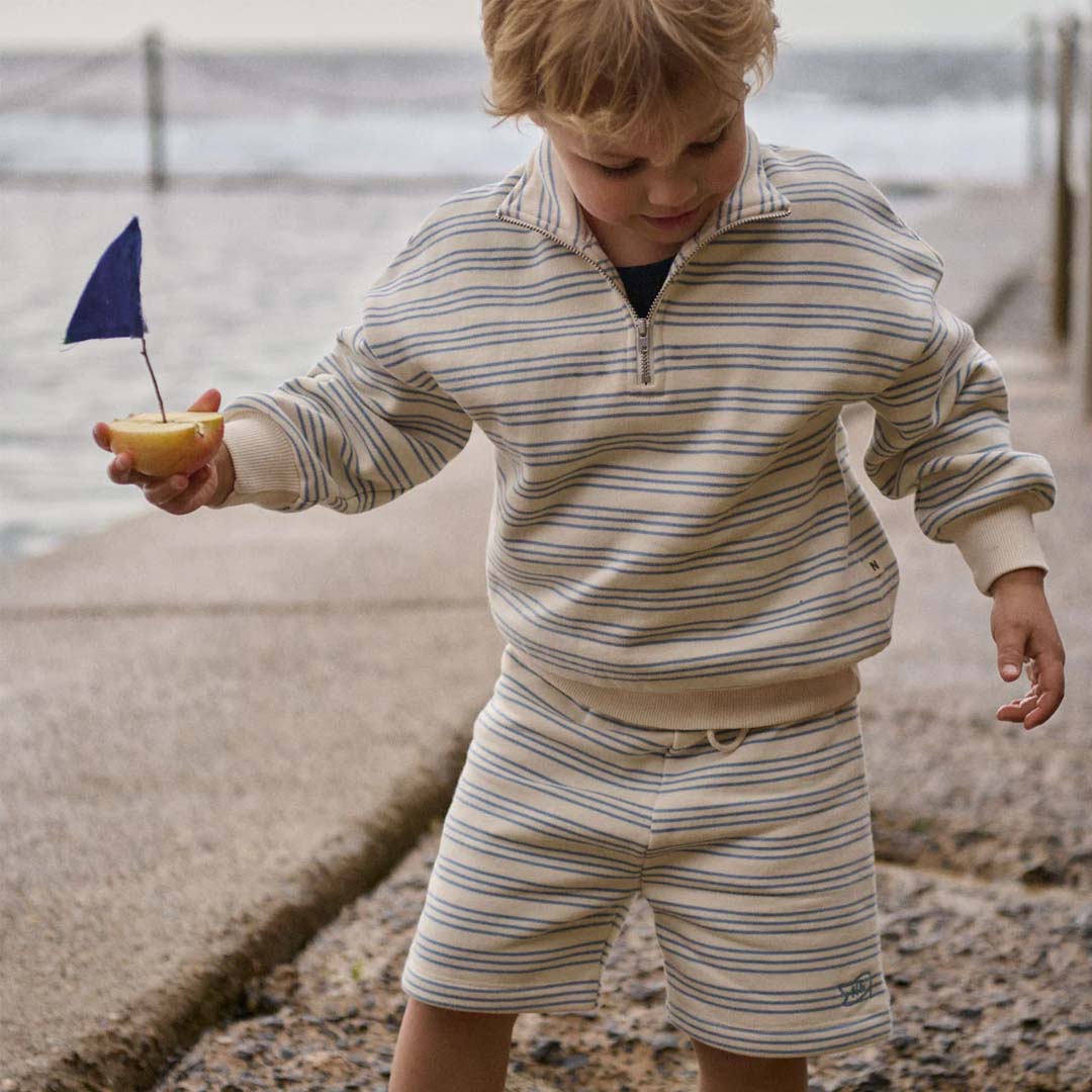 Jimmy Shorts Sweatshirt | Stripe Trio
