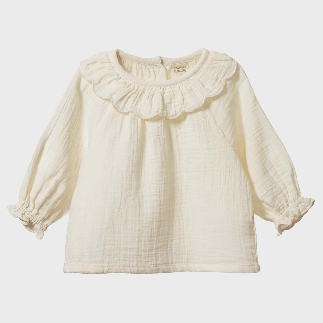 Ruffle Cameron Blouse | Natural