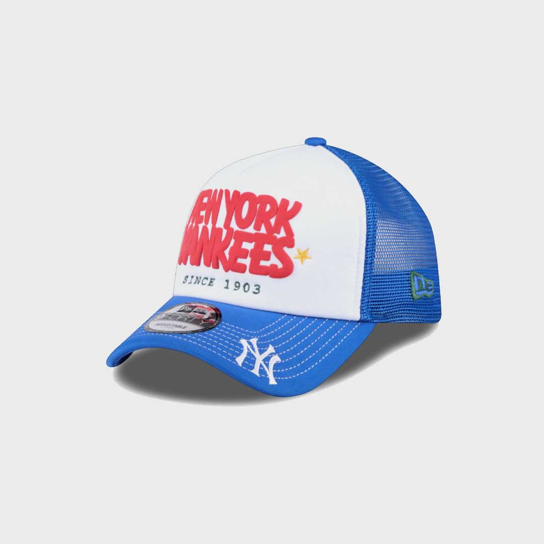 9Forty NY Yankees A- Frame Trucker | Blue White