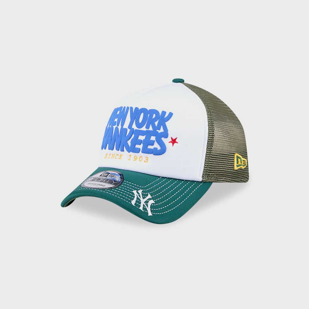 9Forty NY Yankees A- Frame Trucker | Green White
