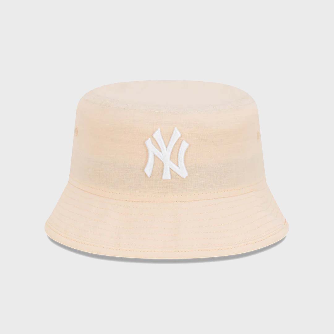 NEW YORK LINEN BUCKET HAT - TAN