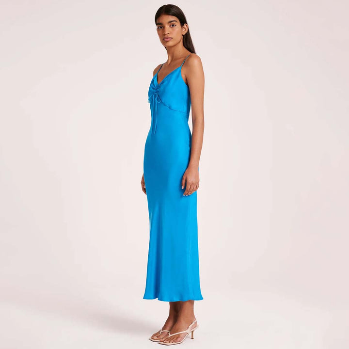 LEA CUPRO DRESS | AZURE