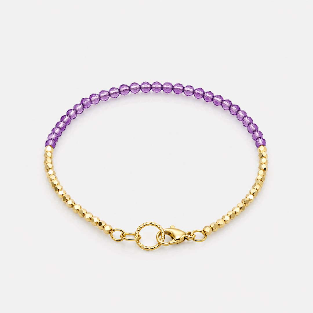 Gypsy Bead Bracelet | Amethyst