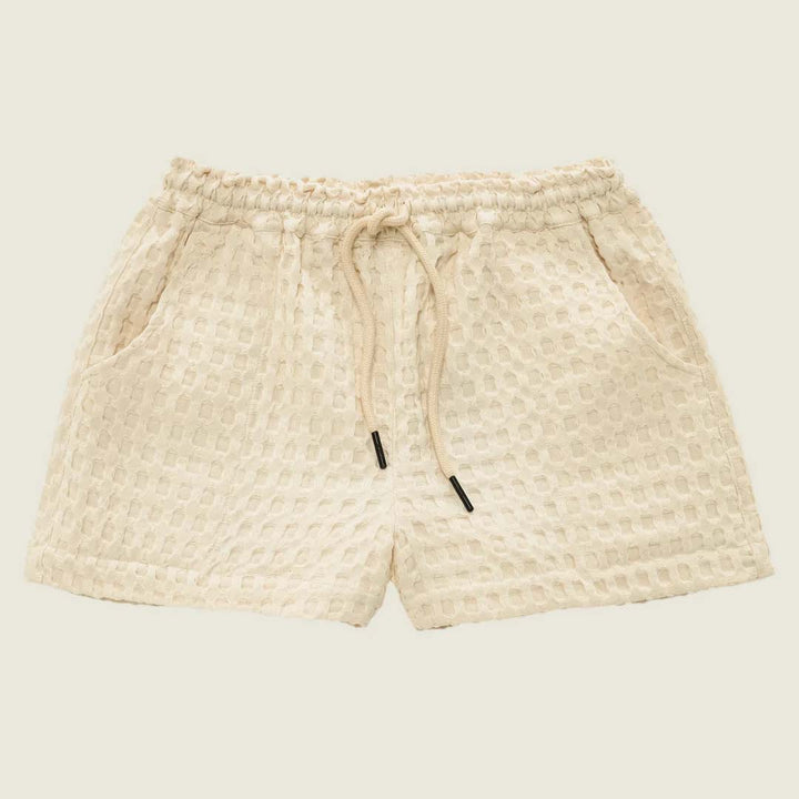 DRIZZLE WAFFLE SHORT | ECRU