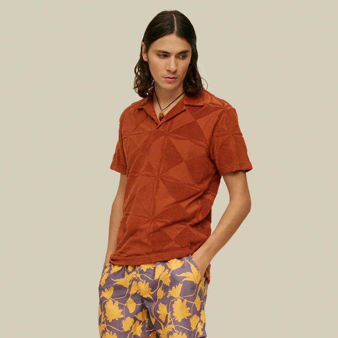 PLATEAU POLO TERRY SHIRT | TERRACOTTA