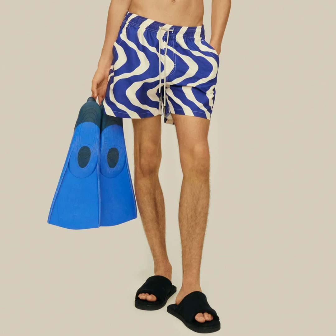 SWIM SHORTS | BLUE RIPPLING