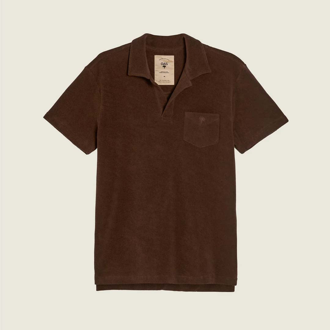 TERRY POLO SHIRT | BROWN