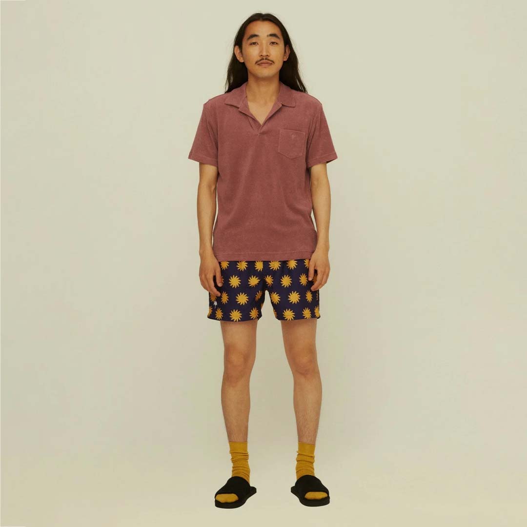 TERRY POLO SHIRT | DUSTY PLUM