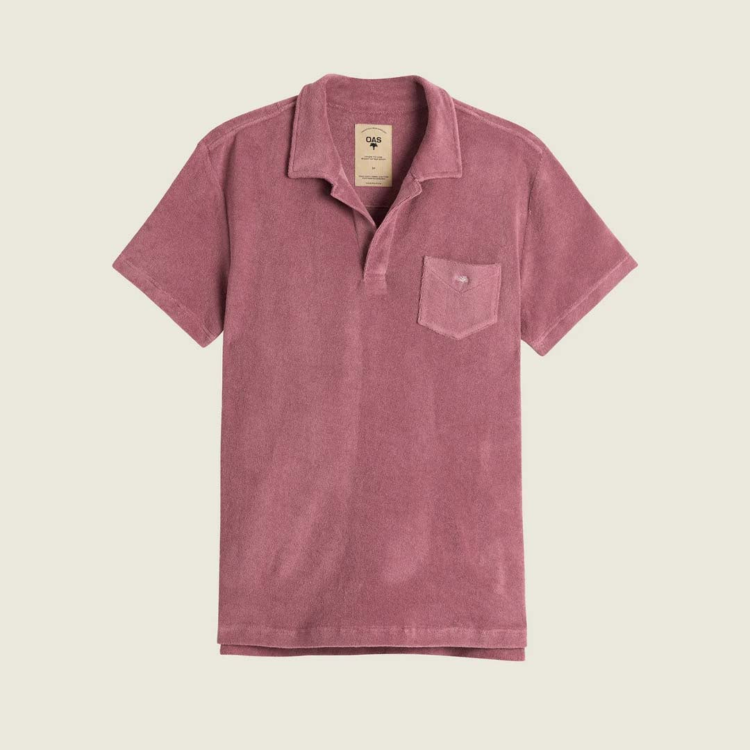 TERRY POLO SHIRT | DUSTY PLUM