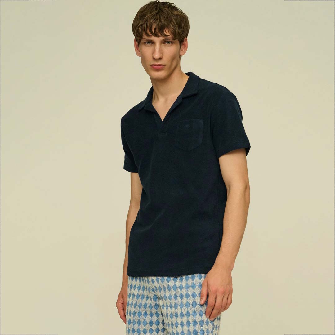 TERRY POLO SHIRT | NAVY