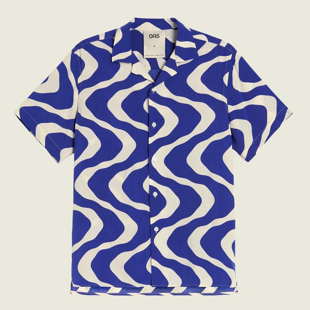 VISCOSE SHIRT | BLUE RIPPLING