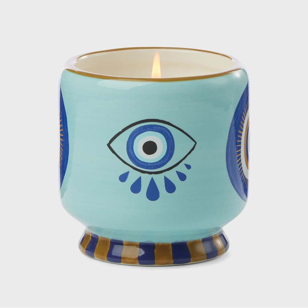 ADOPO 8oz EYE CERAMIC CANDLE | INCENSE & SMOKE