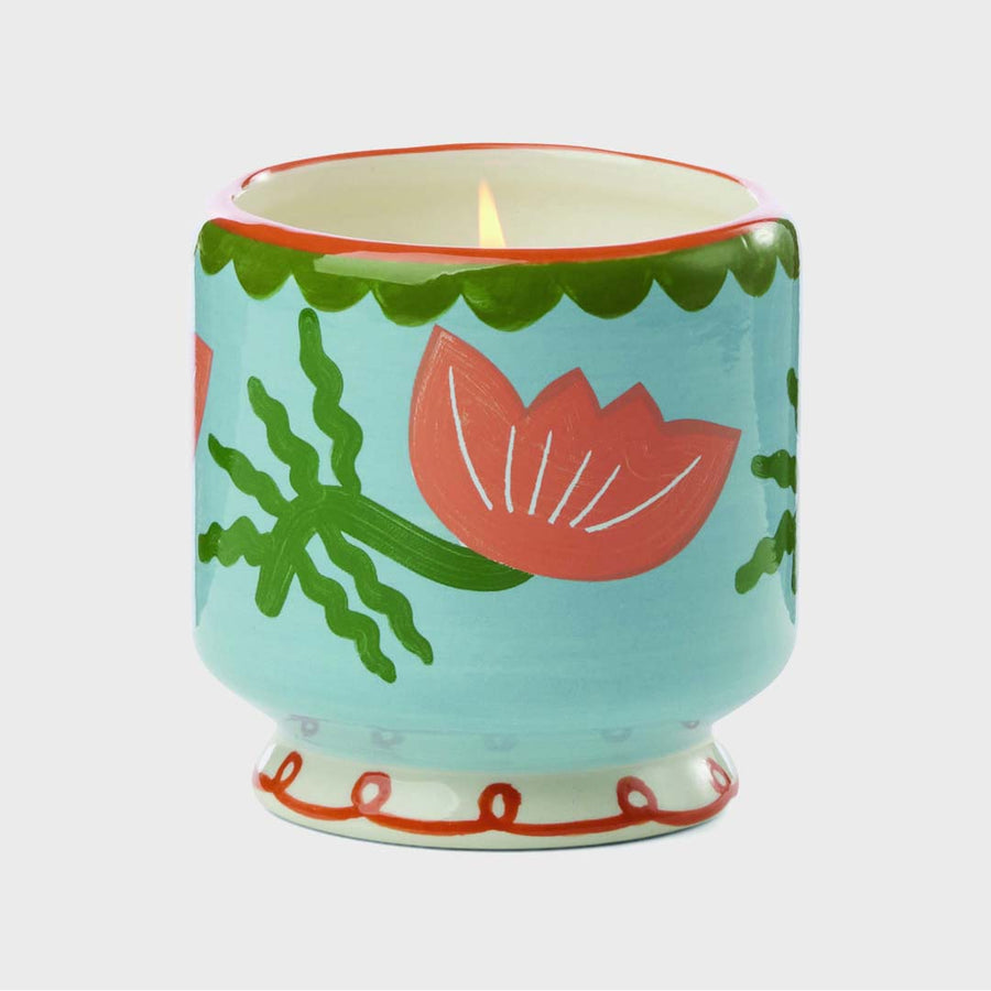 A Dopo 8oz Flower Ceramic Candle | Cactus Flower