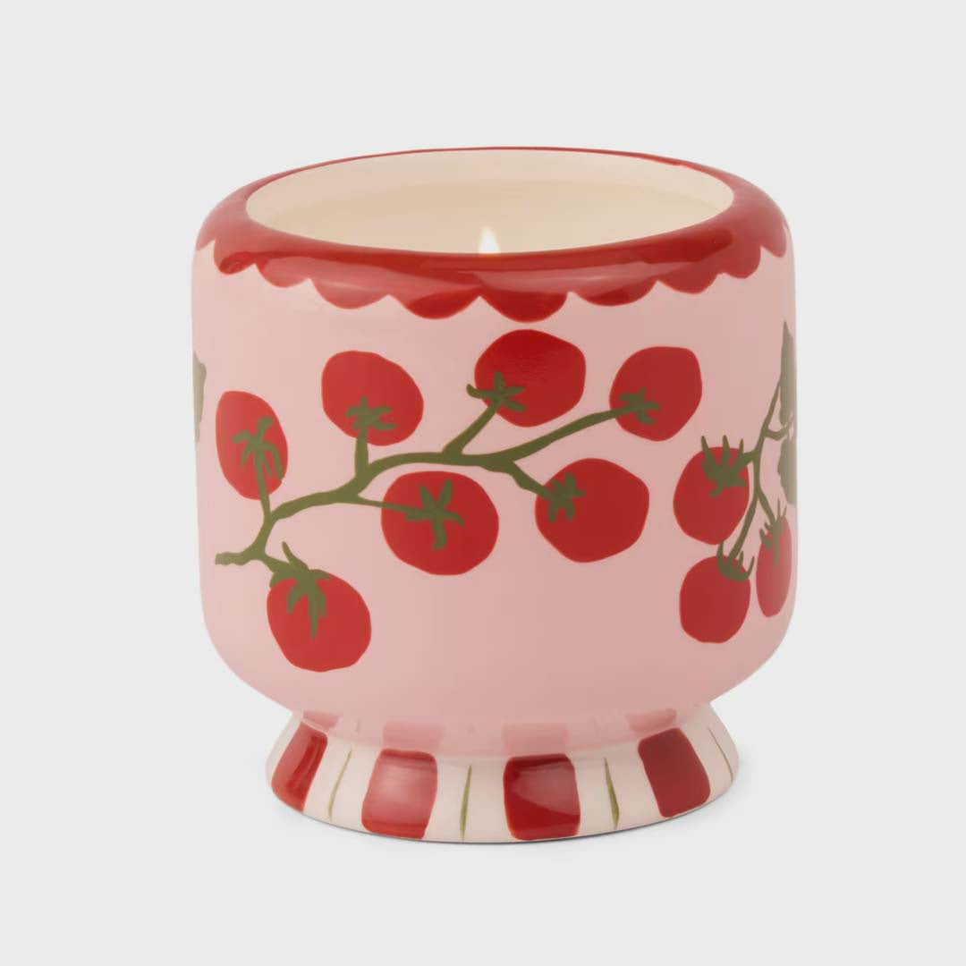 ADOPO 8oz TOMATO VINE CERAMIC CANDLE | HEIRLOOM TOMATO