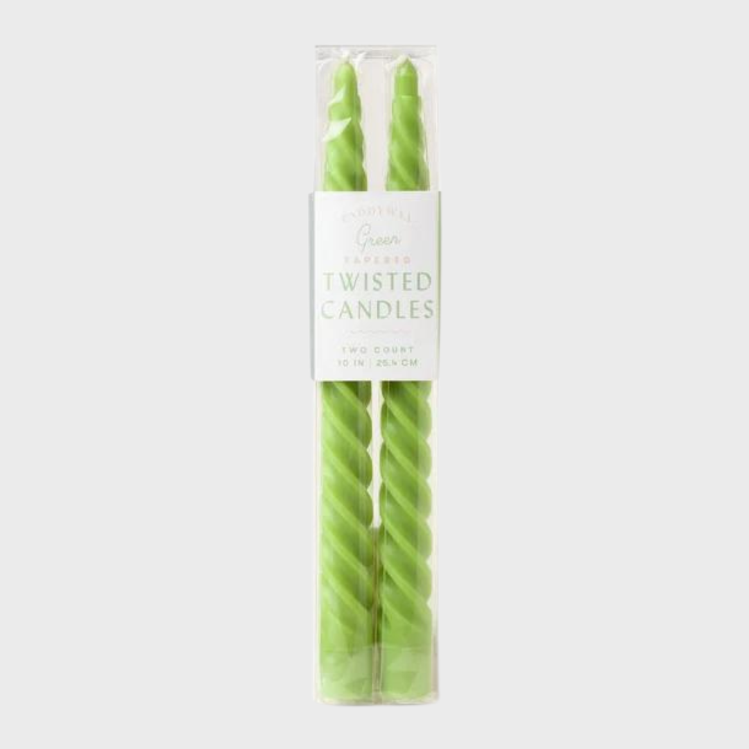 TWISTED TAPER CANDLE - SAGE