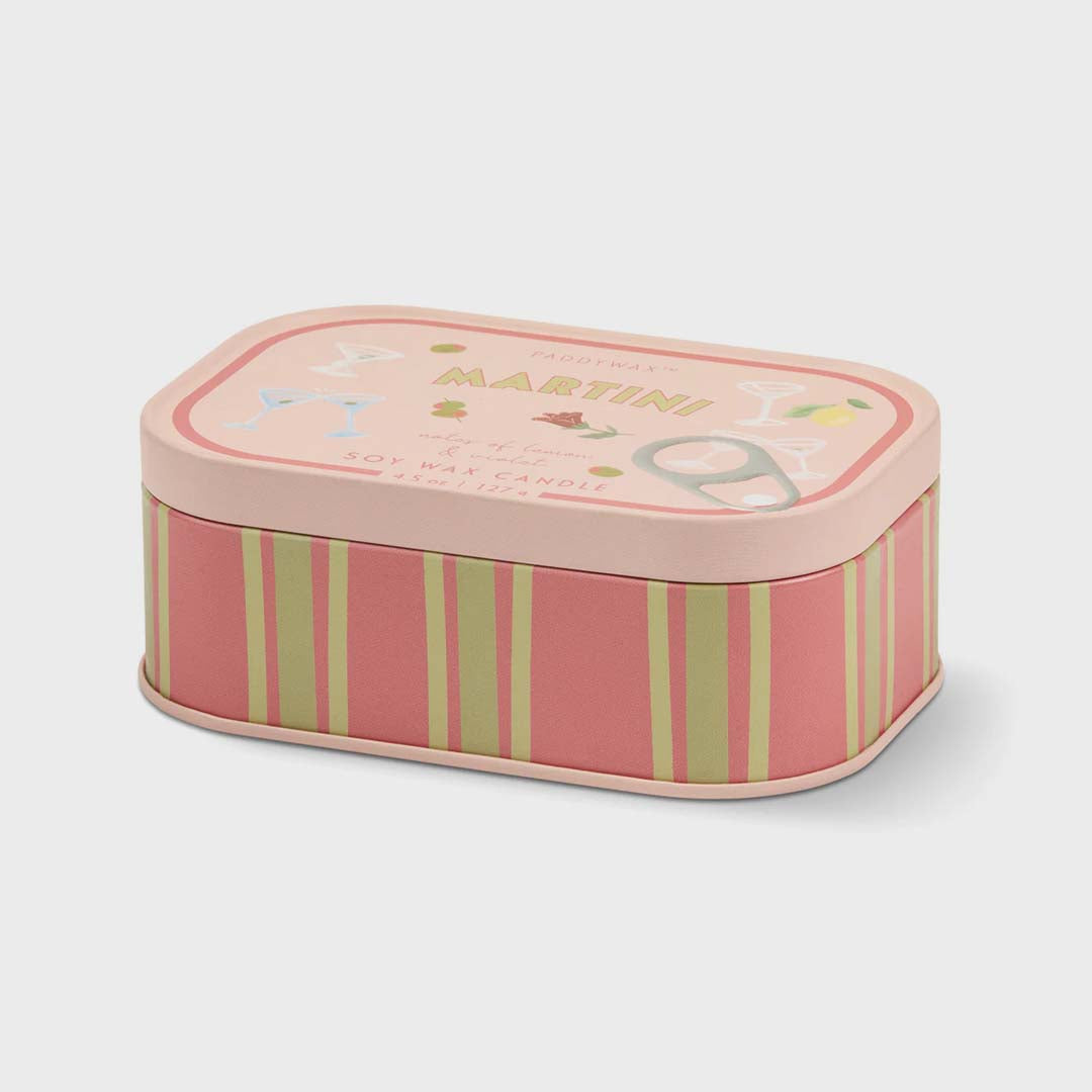 Bistro 4.5oz Martini Candle Tin | Lemon + Violet