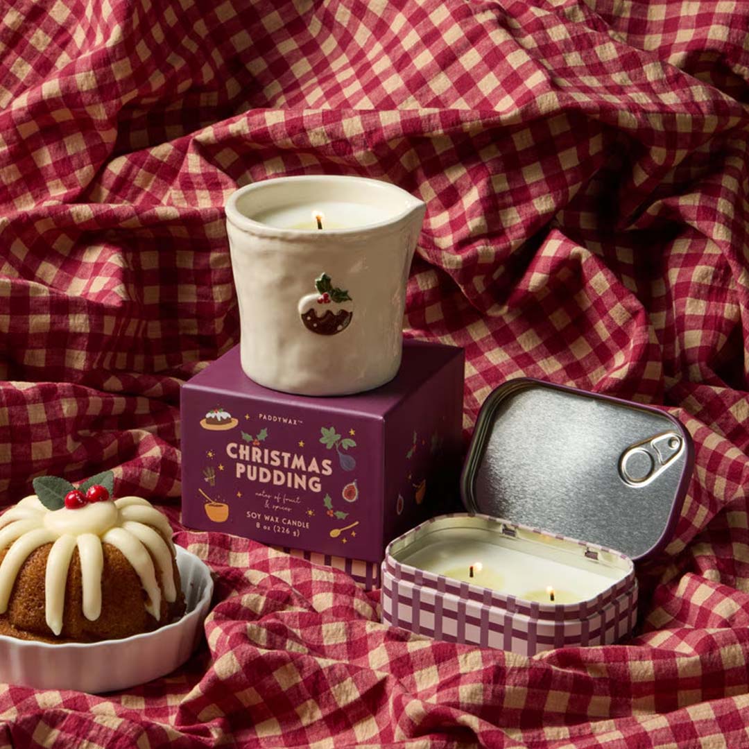 Bistro 8oz CeramicCandle  | Christmas Pudding