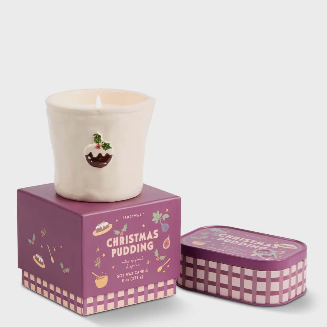 Bistro 8oz CeramicCandle  | Christmas Pudding
