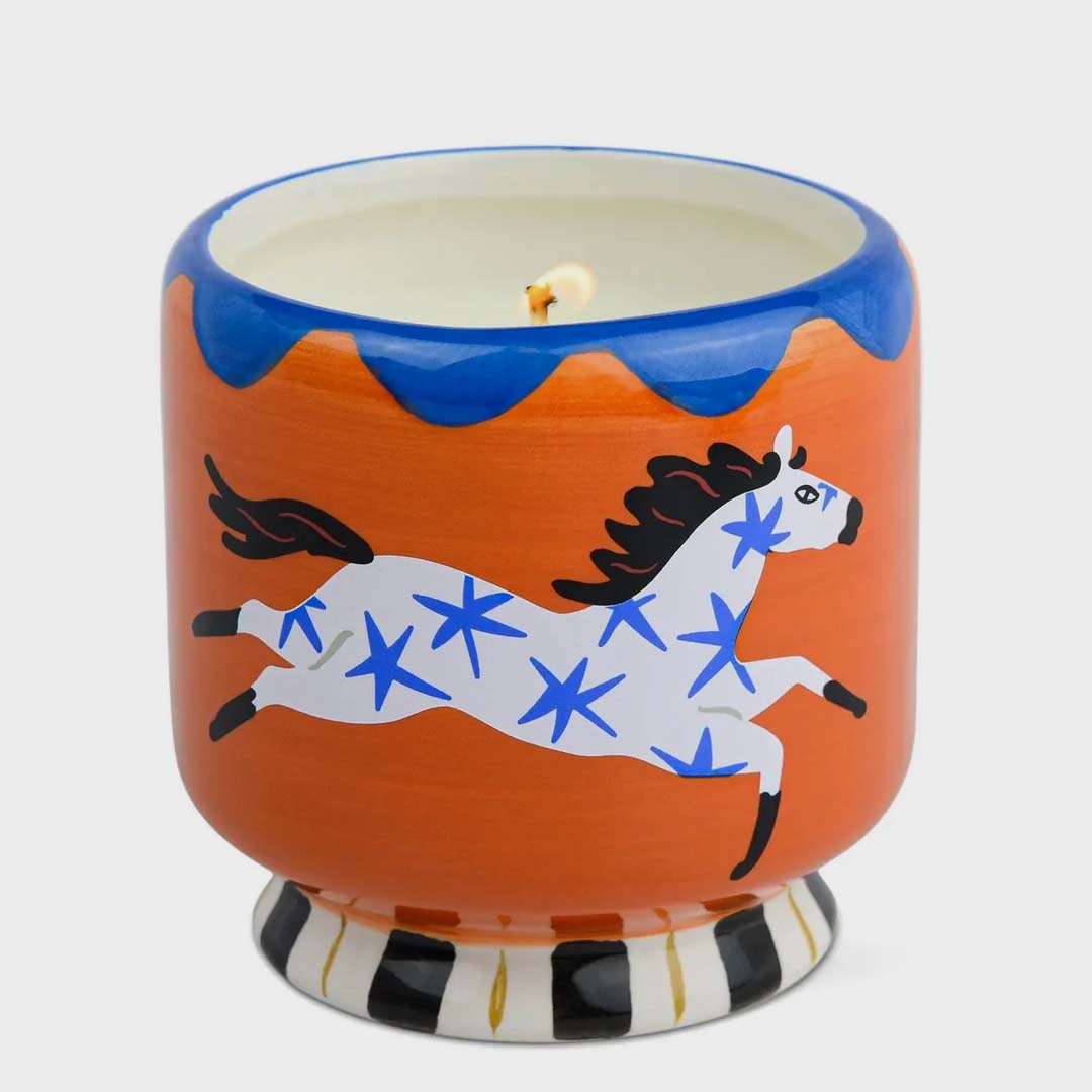 Adopo 8oz Horse Ceramic Candle | Sienna Sunset