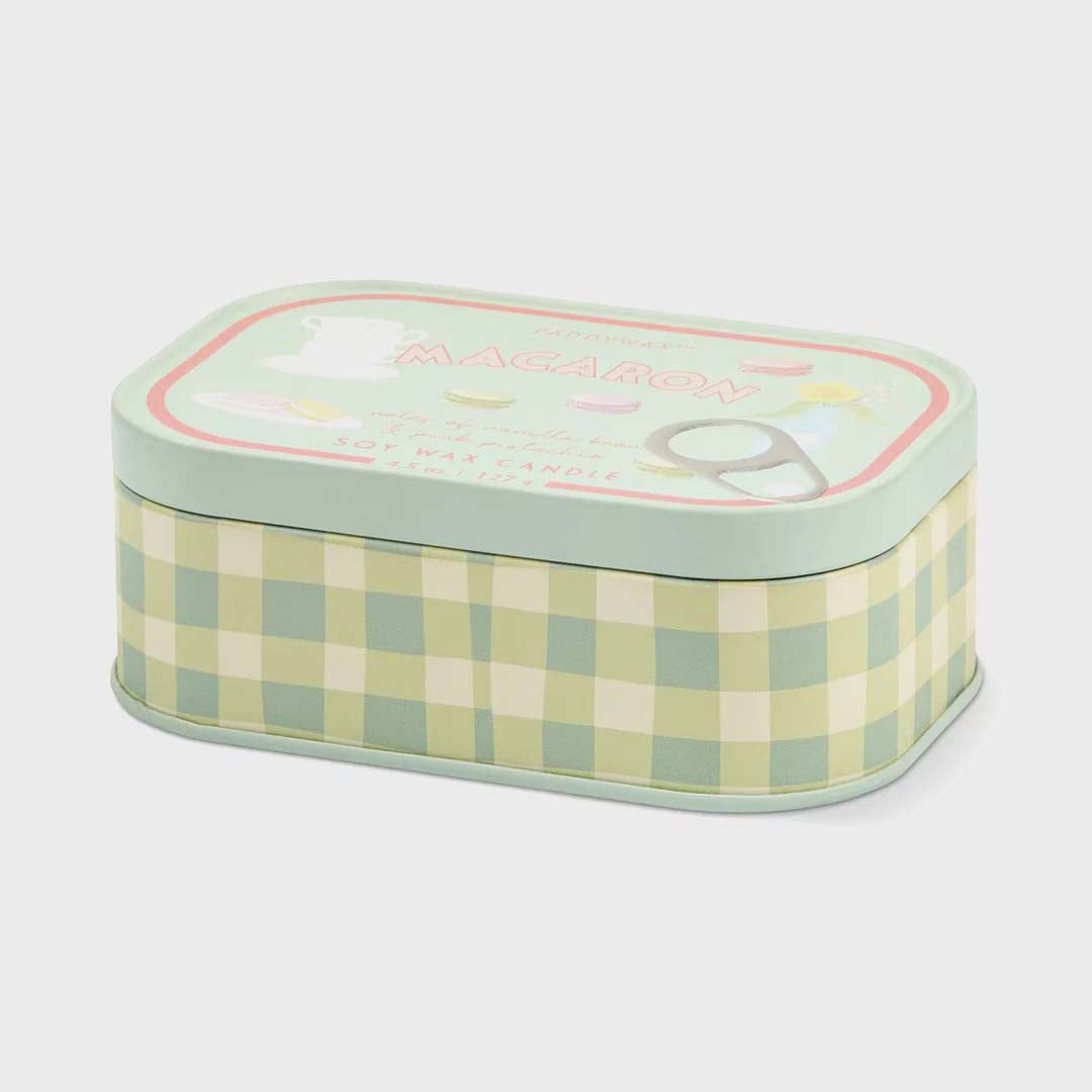Bistro 4.5oz Macaron Candle Tin | Pink Pistachio