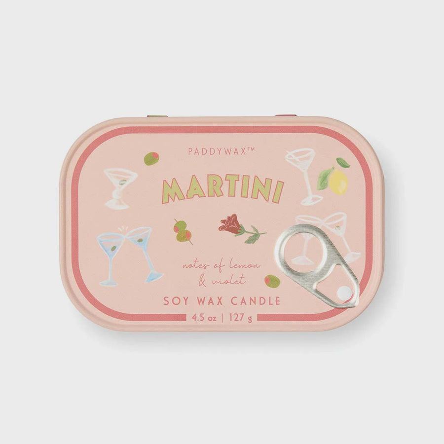 Bistro 4.5oz Martini Candle Tin | Lemon + Violet