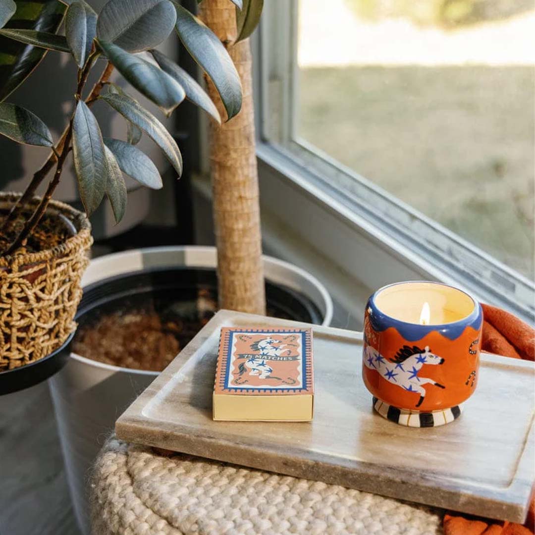 Adopo 8oz Horse Ceramic Candle | Sienna Sunset