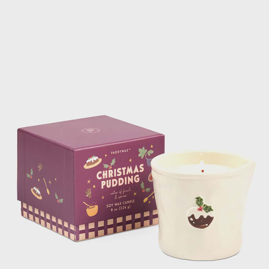 Bistro 8oz CeramicCandle  | Christmas Pudding