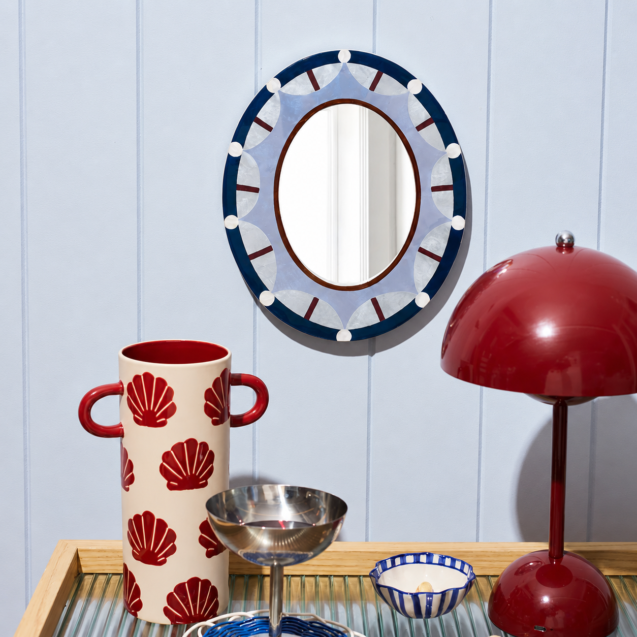 Paloma Mirror | Blue