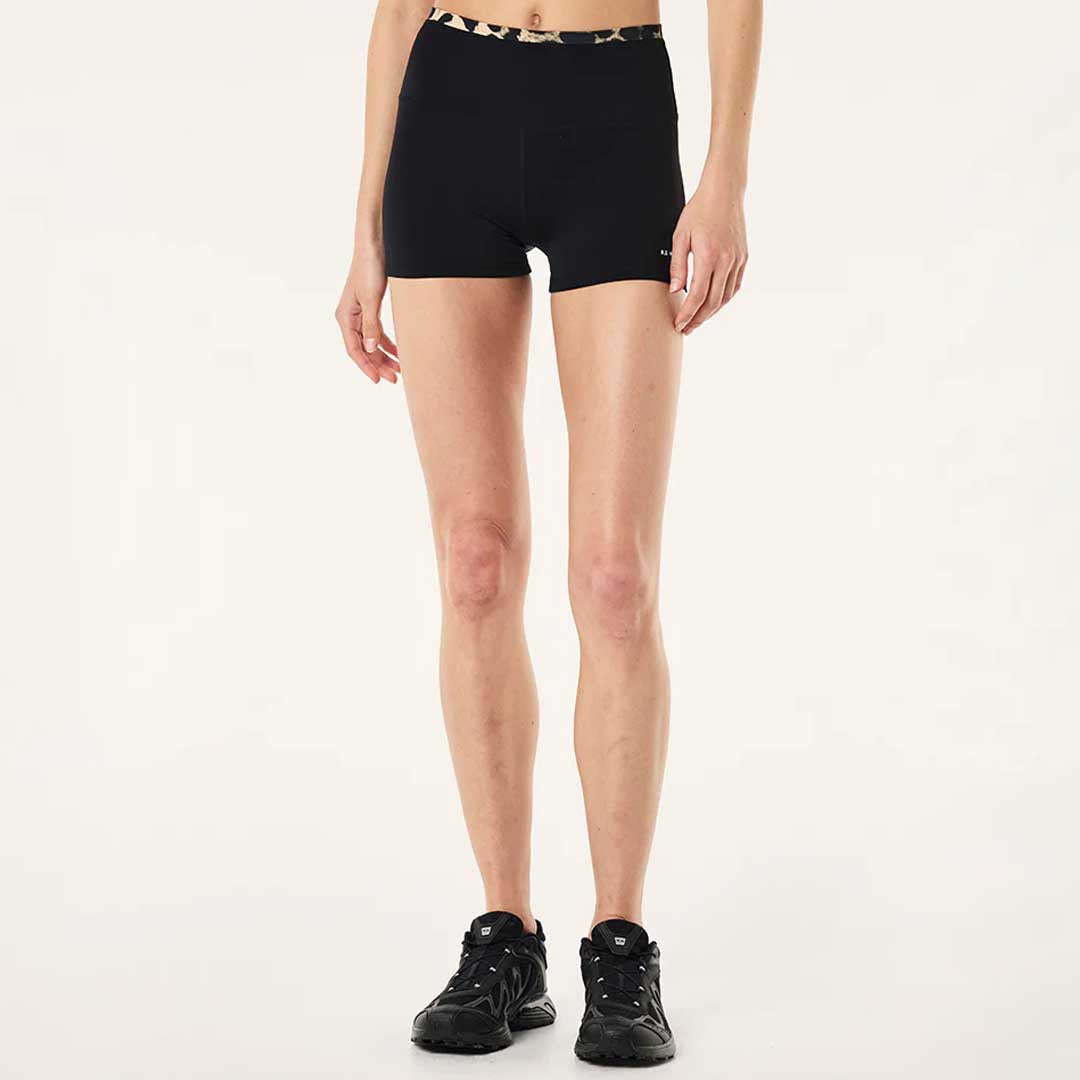 Vita 2.5" Bike Short | Black & Leopard