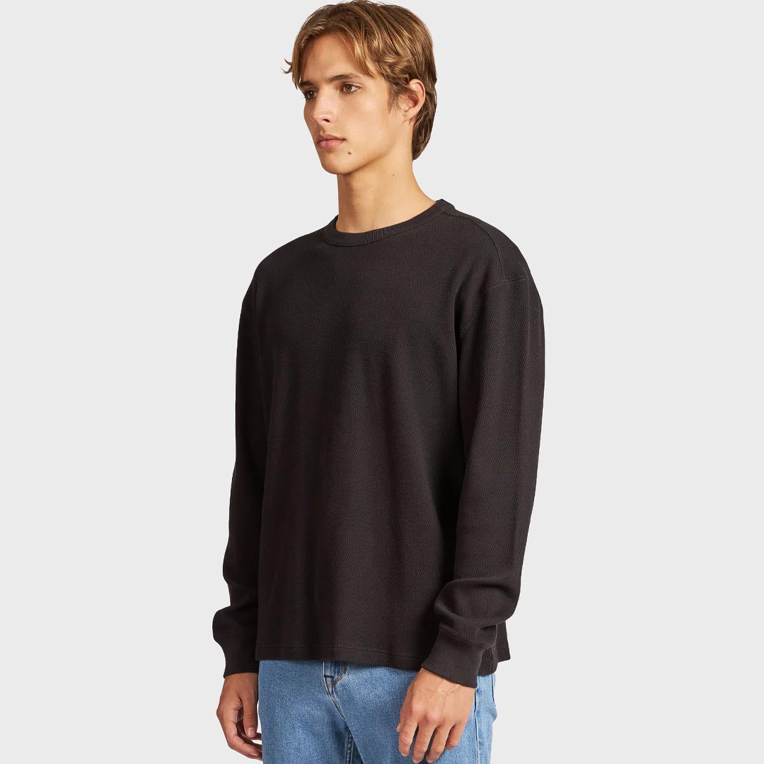 Perry Waffle Crew | Black