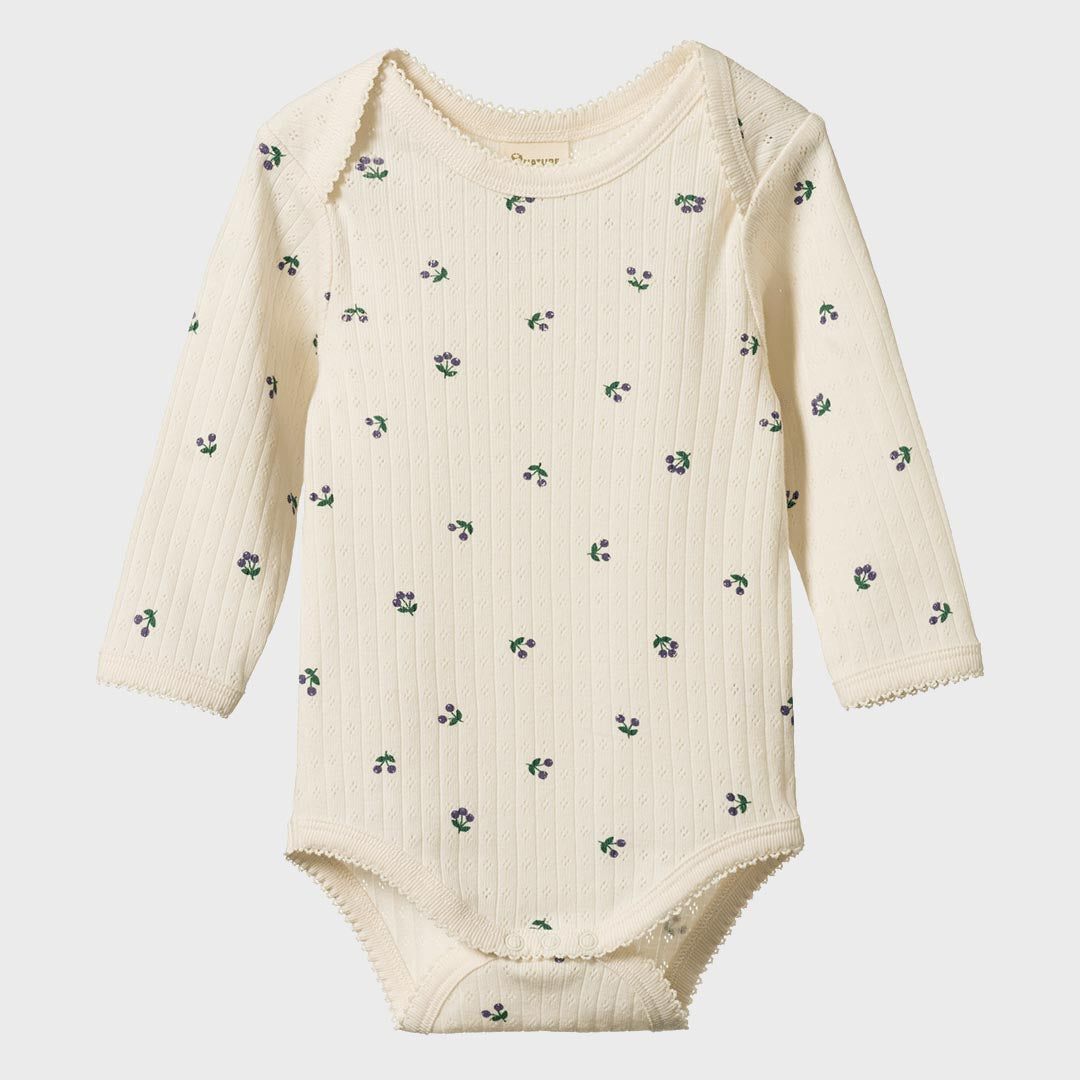 Pointelle Bodysuit | Winter Berry Print