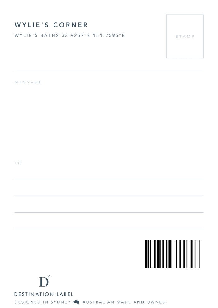 Postcard | Wylie's Corner – writable barcoded back