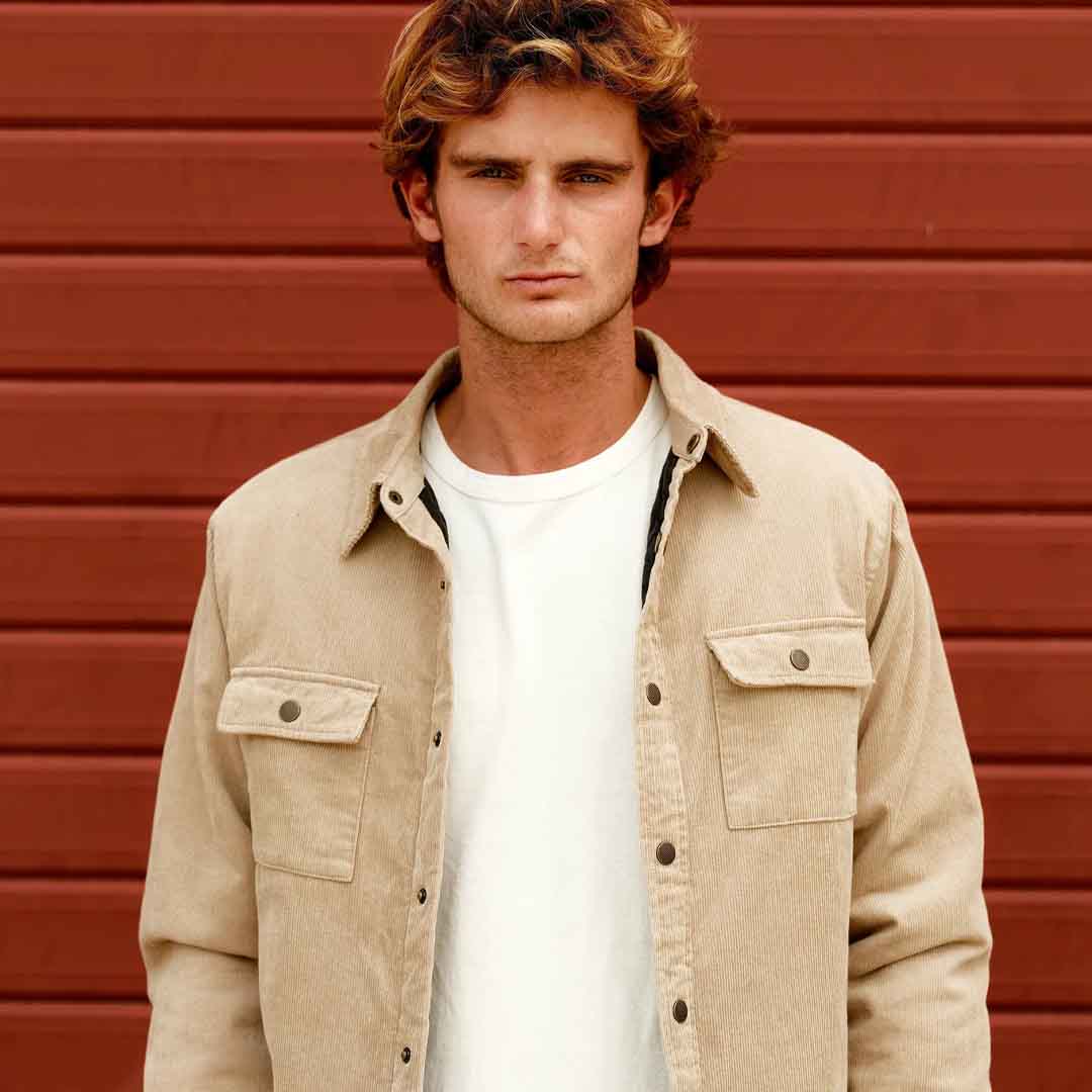 Quilted Cord Jacket | Stone