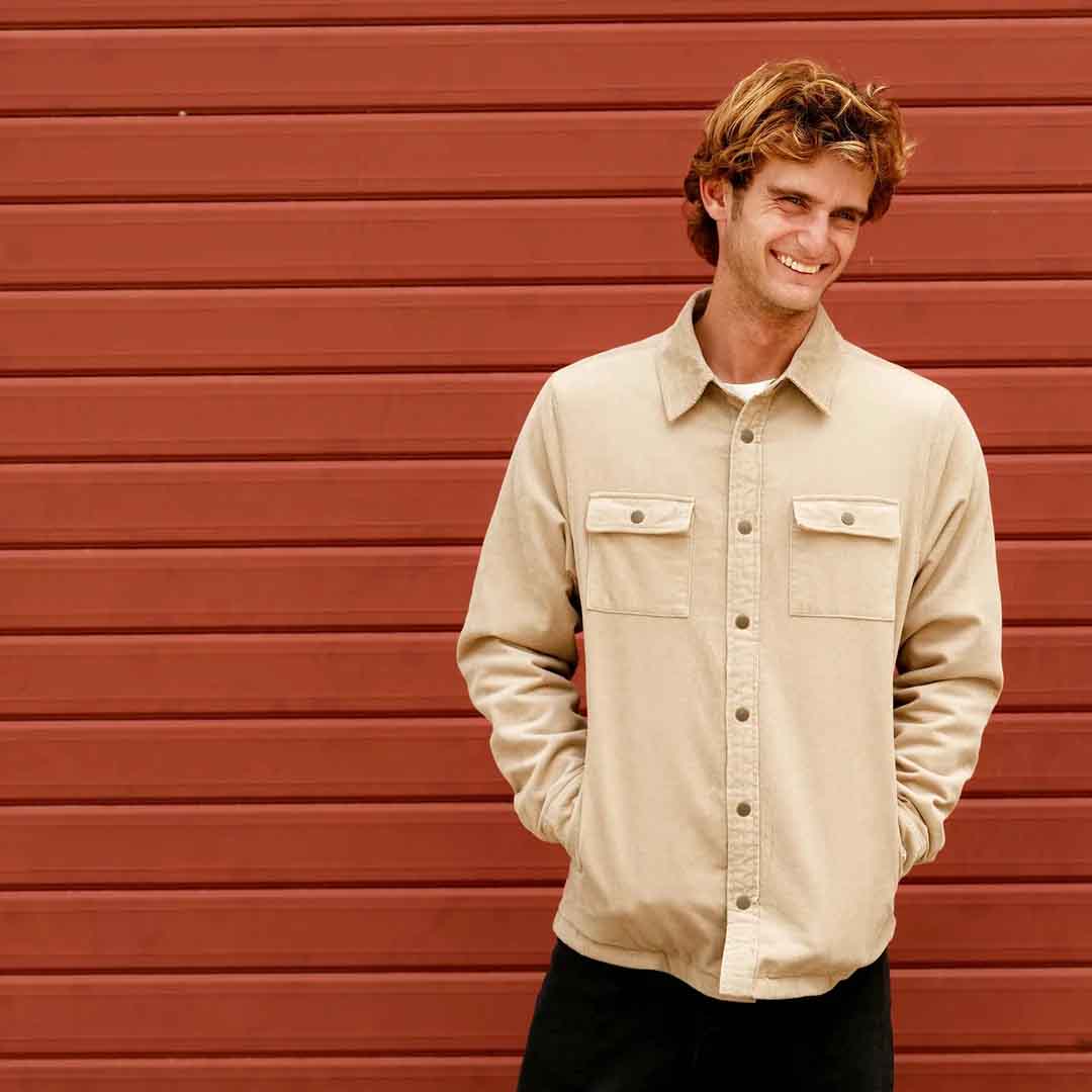 Quilted Cord Jacket | Stone