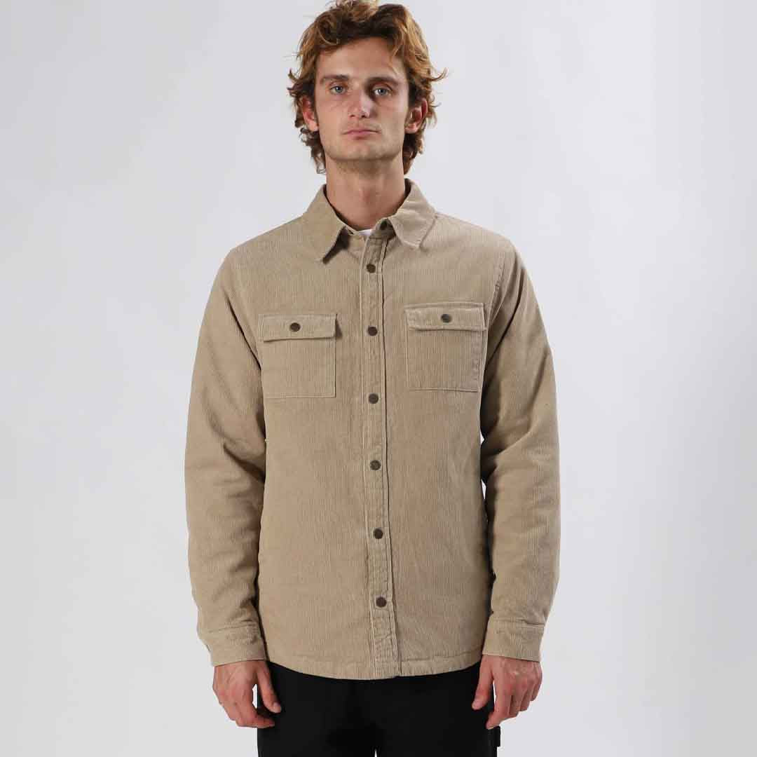 Quilted Cord Jacket | Stone