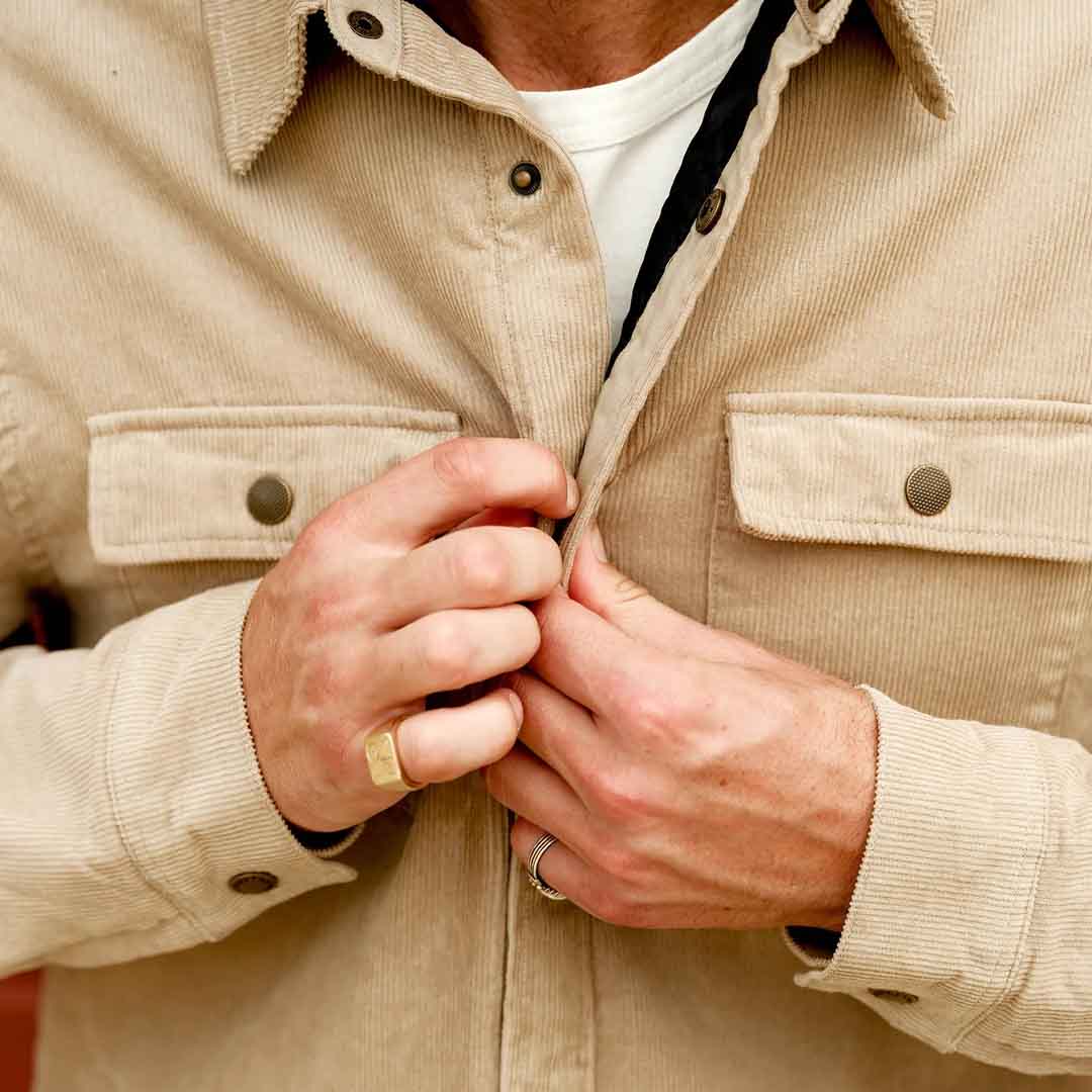 Quilted Cord Jacket | Stone