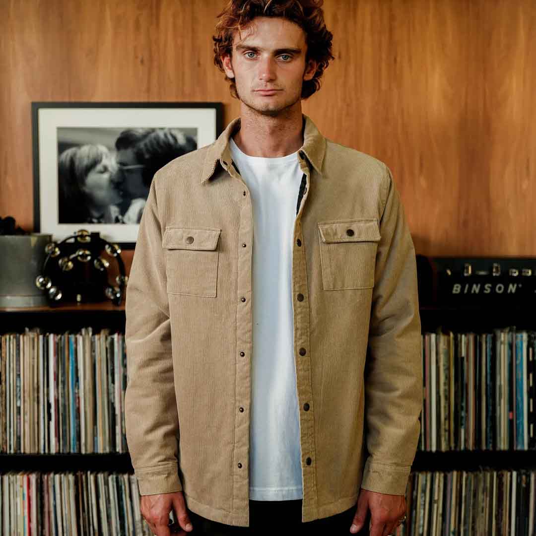 Quilted Cord Jacket | Stone