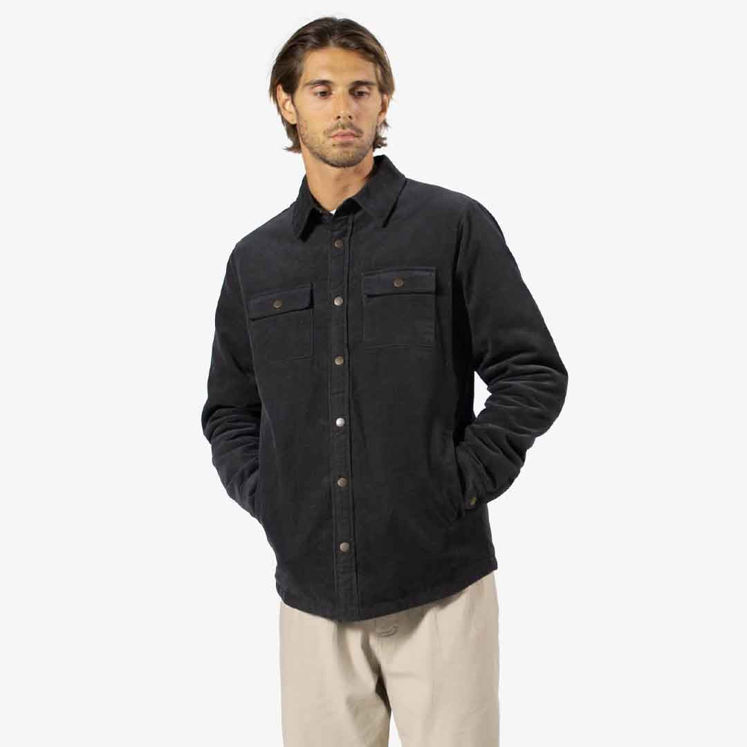 Quilted Cord Jacket | Graphite