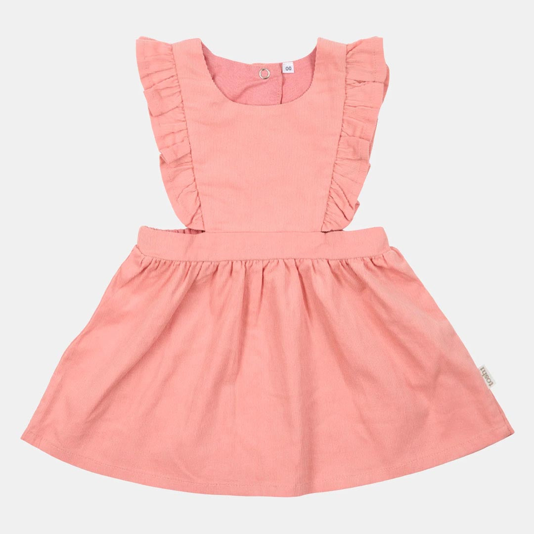 Quincy Corduroy  Baby Pinafore | Dusty Rose