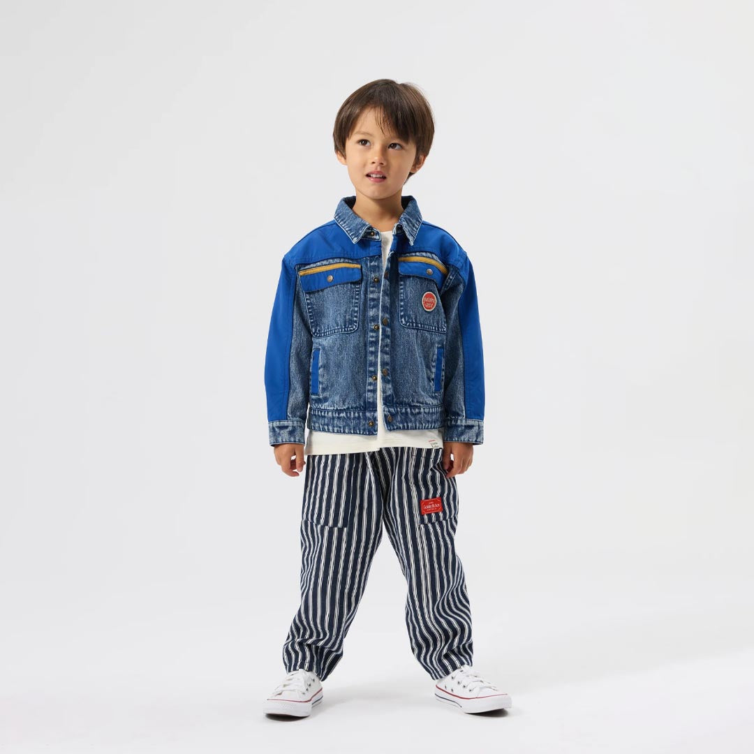 Railroad Stripe Kit Pocket Pant | Indigo