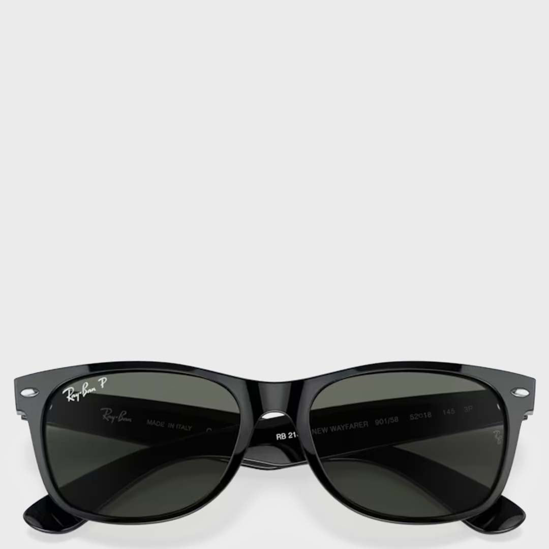 New Wayfarer  | Black | Polarized Green 58