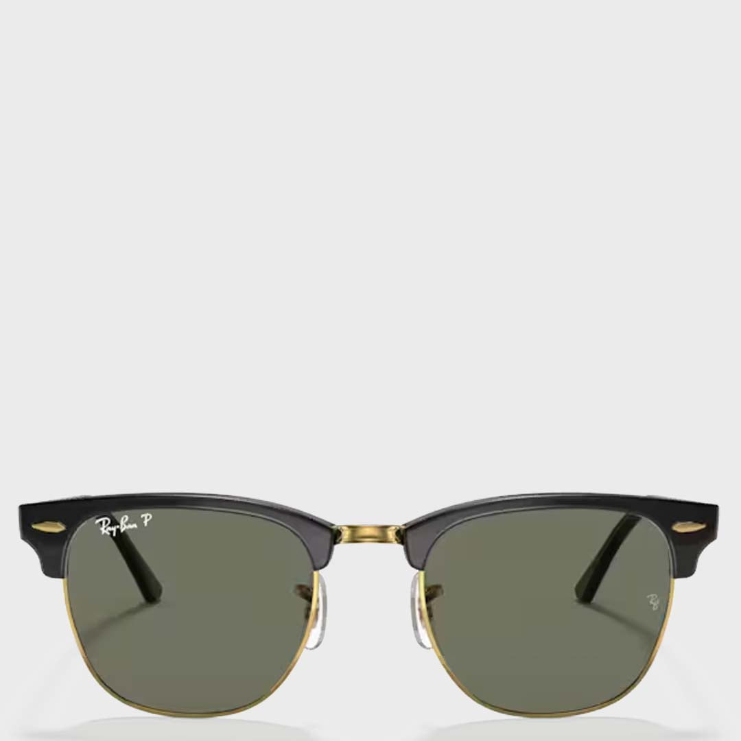 Clubmaster | Black on Gold Polarised