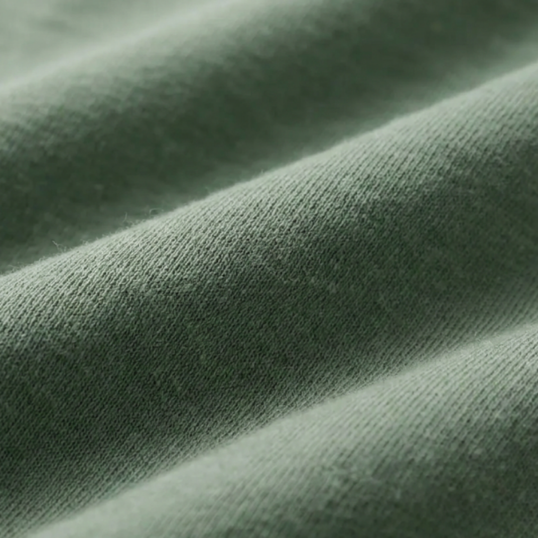 Reginald Tee Wasabi Fade fabric detail