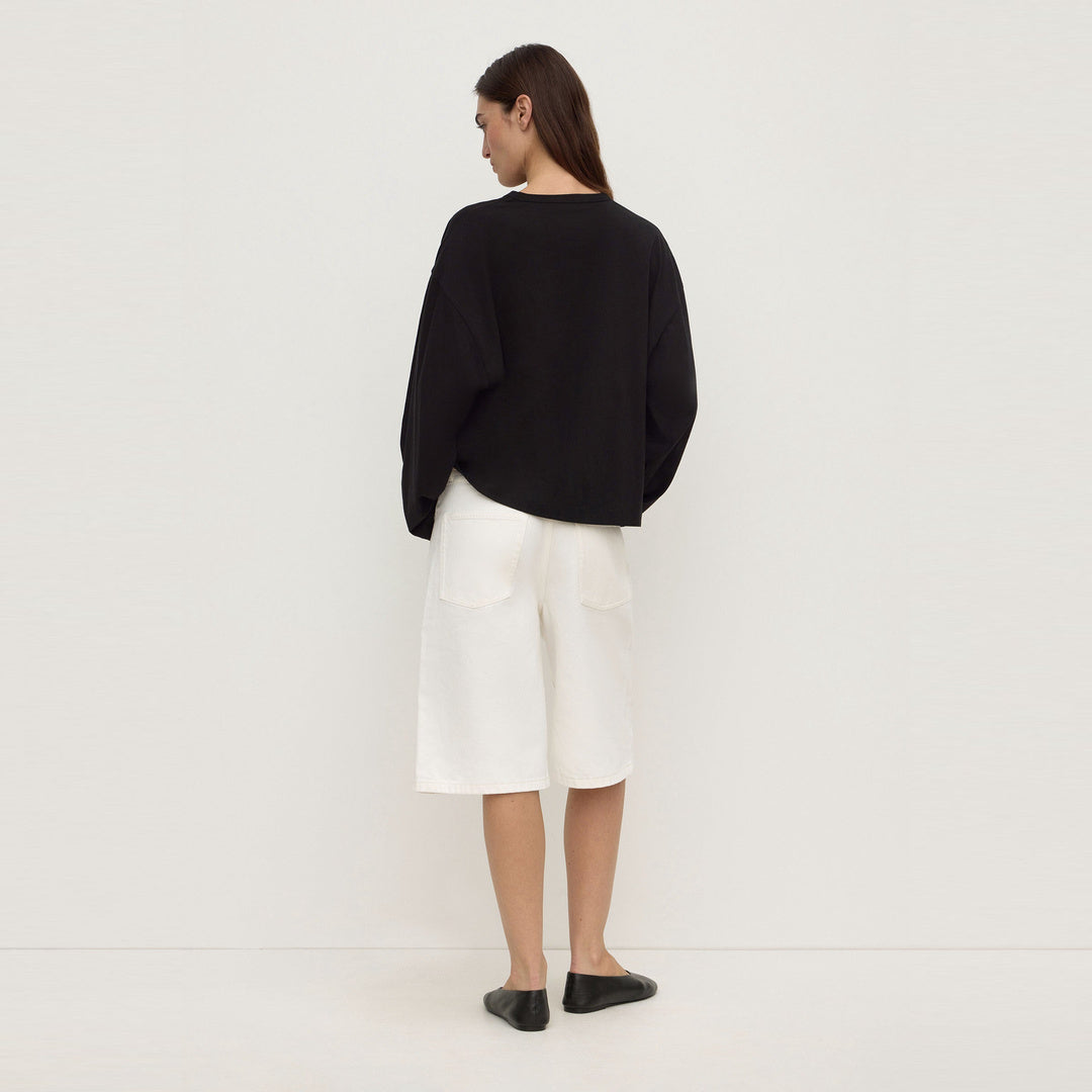 Assembly Label Relaxed Denim Short in Vintage White