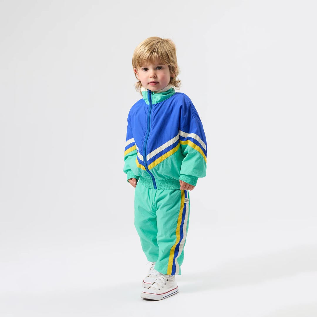 Retro Lightweight Sporty Pants | Blue Green